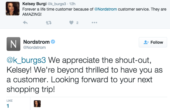 Nordstrom Customer Service on Social Media