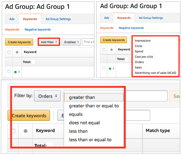 Amazon-Filtering-All-Together