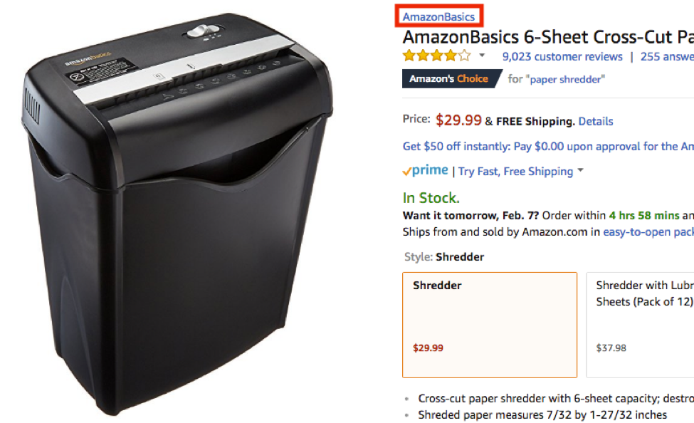 Amazon-Basics-Product-Page