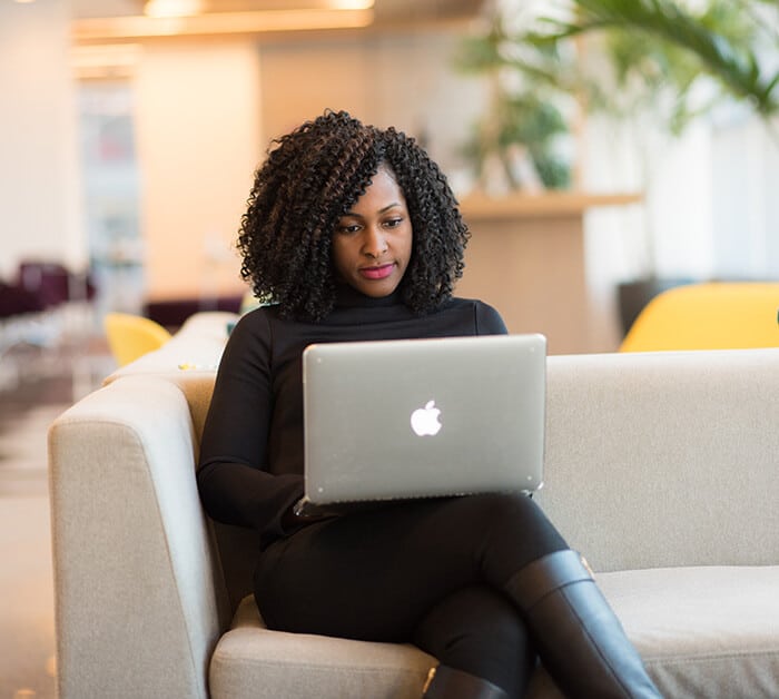 Woman on Computer